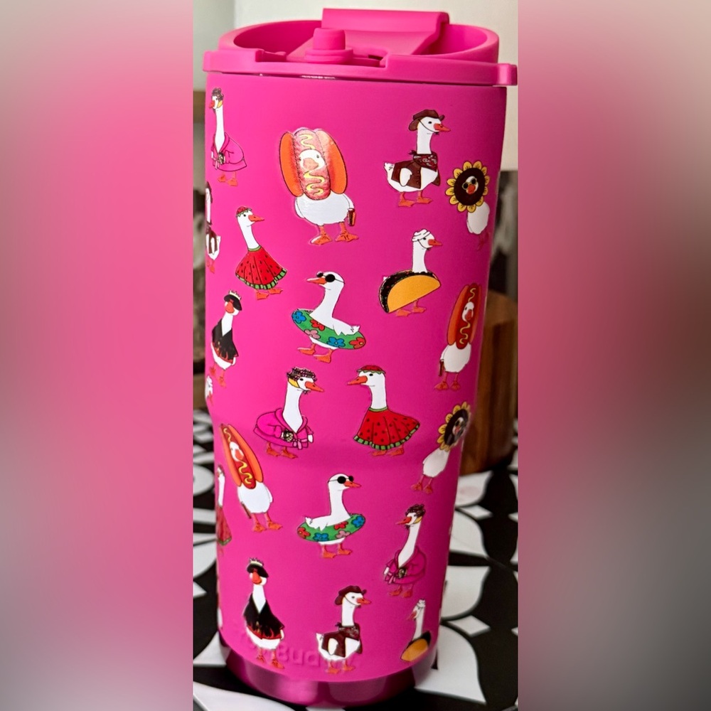 NIB FrostBuddy To-Go Buddy MultiUse Frost Buddy Silly Goose Summer Tumbler Berry - Picture 8 of 10